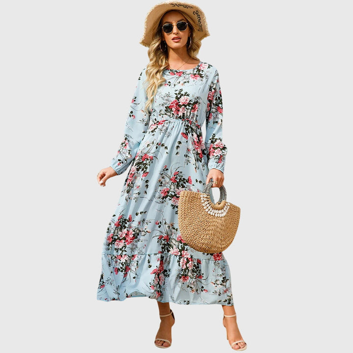 Antigoneara - Floral Print Maxi Dress