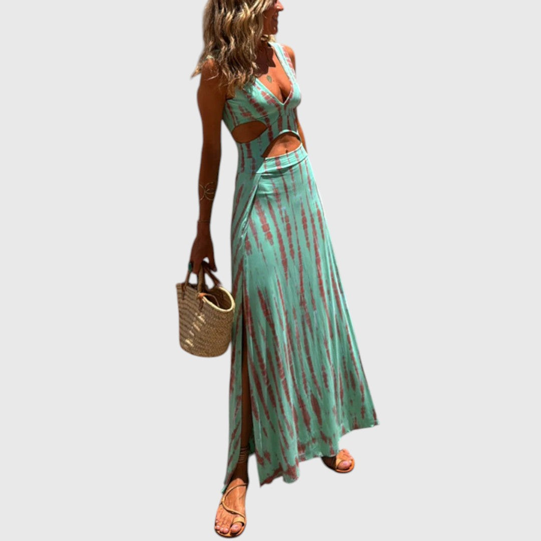 Nikeara - Plunge Cut-Out Dress