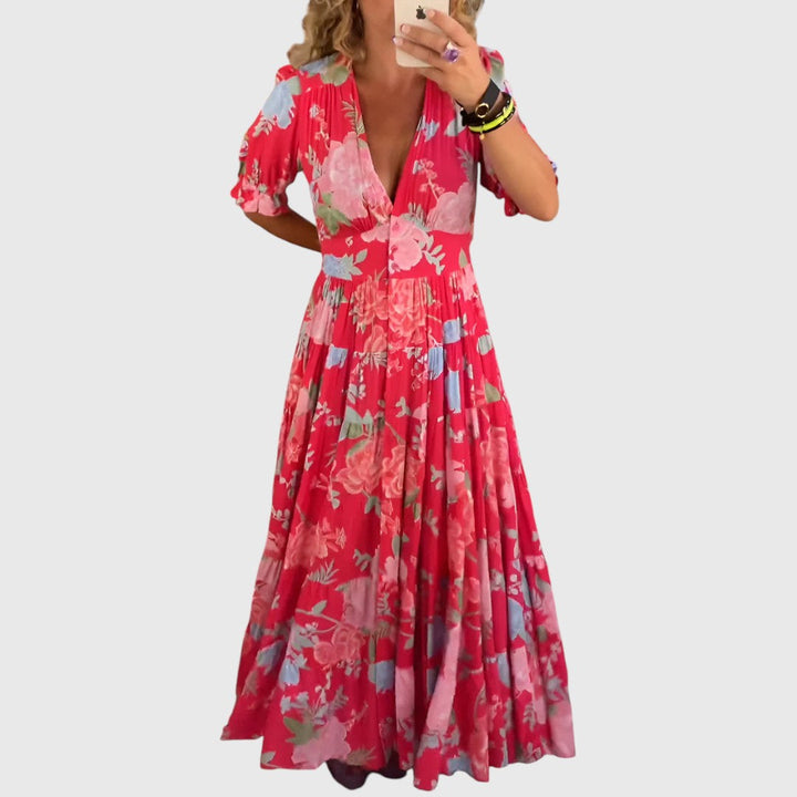 Nausicaayne - Floral print V-neck pocket dress