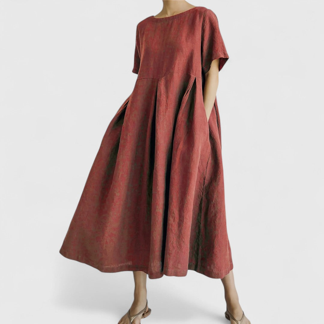 Aglaopeyne - Elegant Tummy Covering Maxi Dress