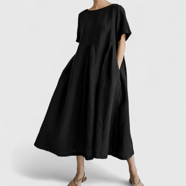 Aglaopeyne - Elegant Tummy Covering Maxi Dress