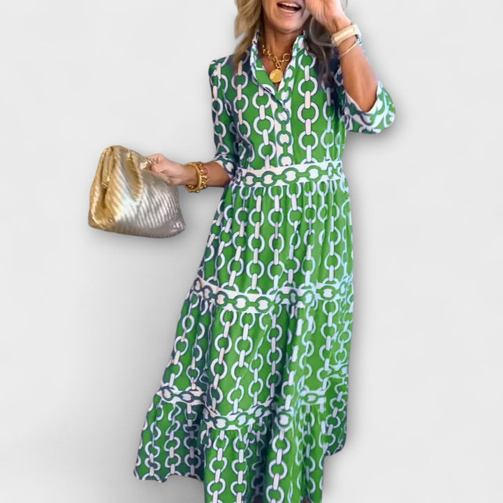 Thalassa - Midi Dress with Chain Pattern