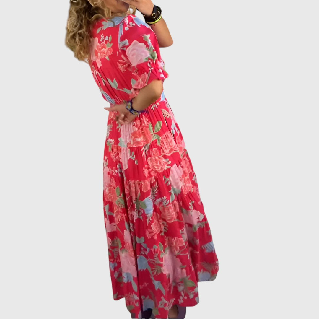 Nausicaayne - Floral print V-neck pocket dress