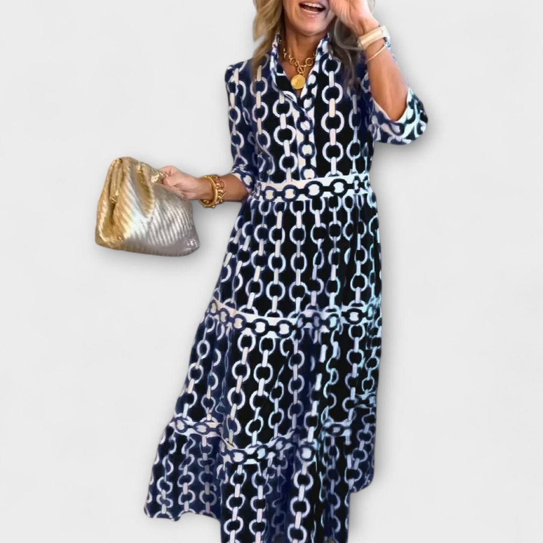 Thalassa - Midi Dress with Chain Pattern