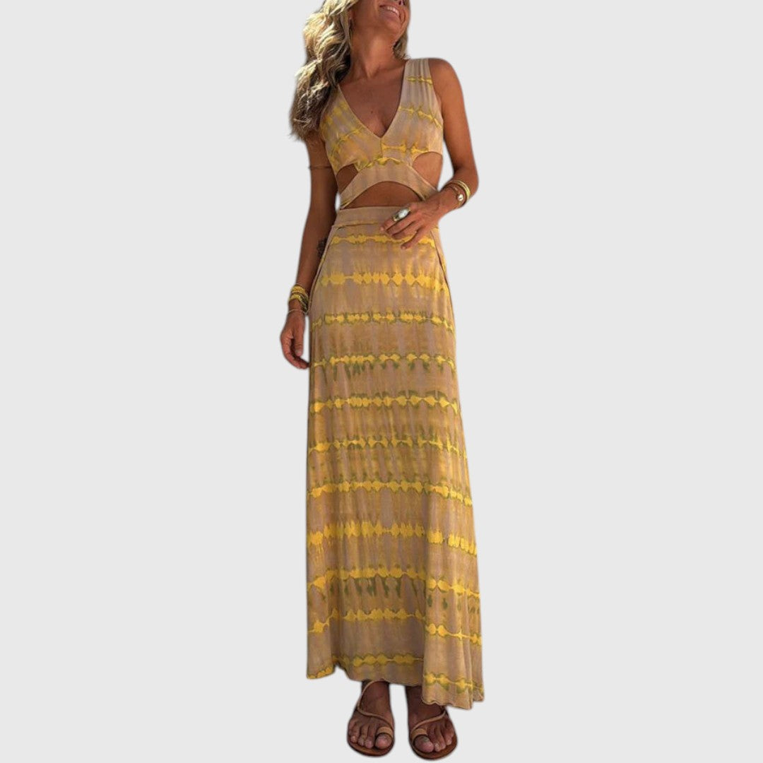 Nikeara - Plunge Cut-Out Dress