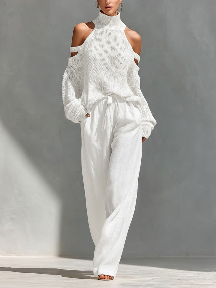 Camila Trendy Knit and Linen Set