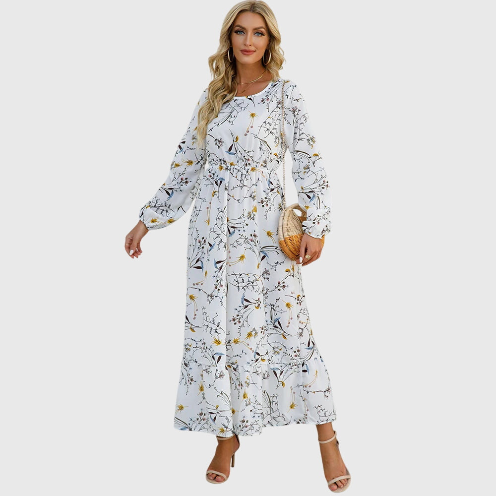 Antigoneara - Floral Print Maxi Dress