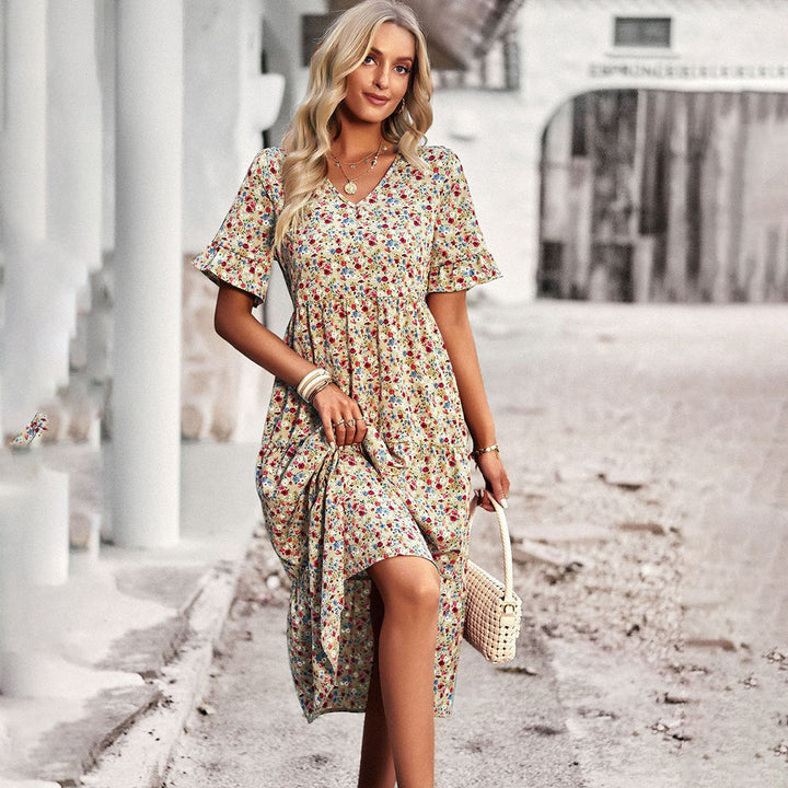 Arete - Summer floral midi dress