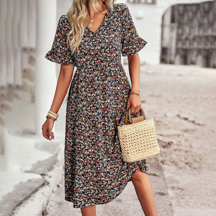 Arete - Summer floral midi dress