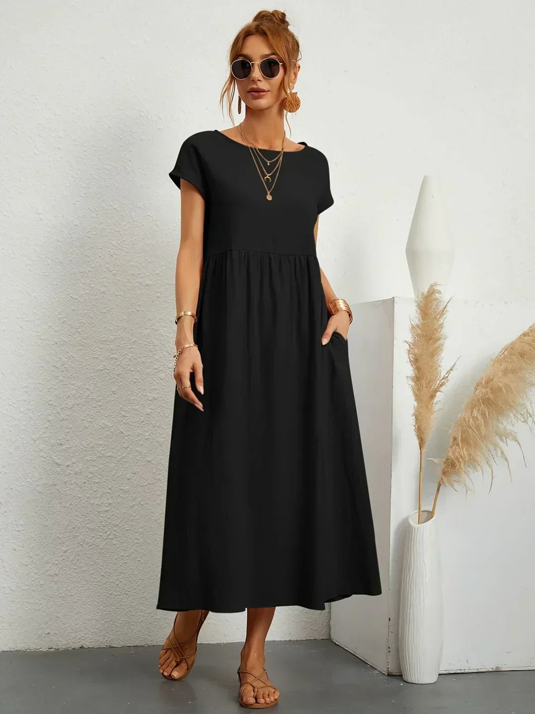 Robe midi Gabriella à l'élégance intemporelle