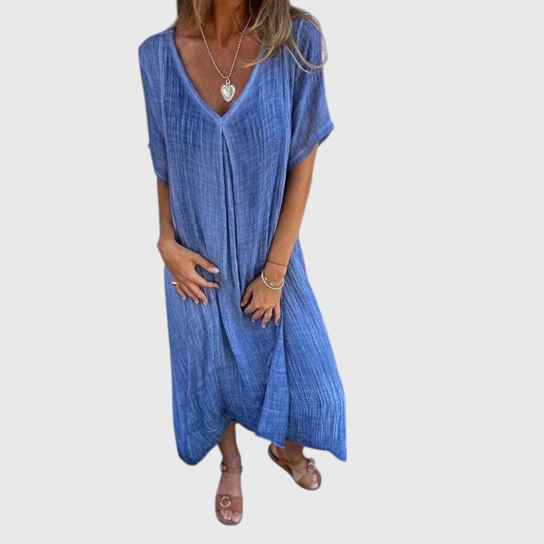 Uraniaa - Comfortable dress with V-neck