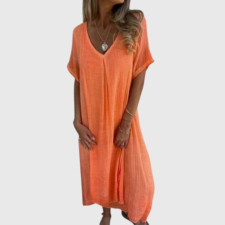 Uraniaa - Comfortable dress with V-neck