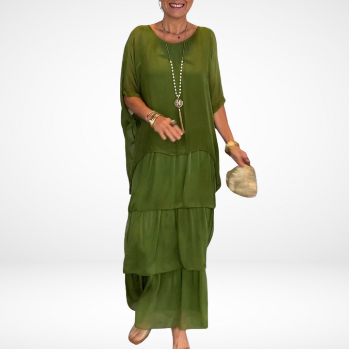 Xanthea - Artistic Loose Maxi Dress