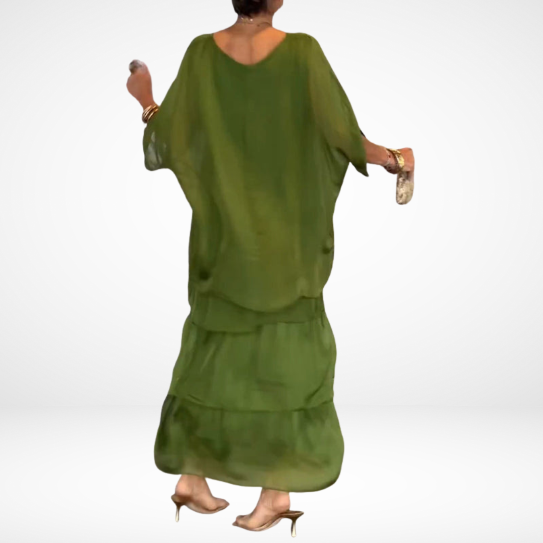 Xanthea - Artistic Loose Maxi Dress