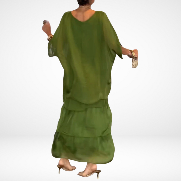 Xanthea - Artistic Loose Maxi Dress