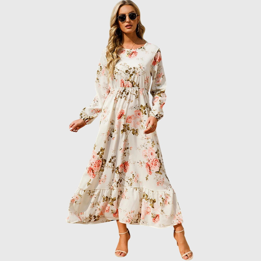 Antigoneara - Floral Print Maxi Dress