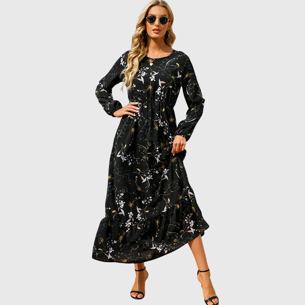 Antigoneara - Floral Print Maxi Dress