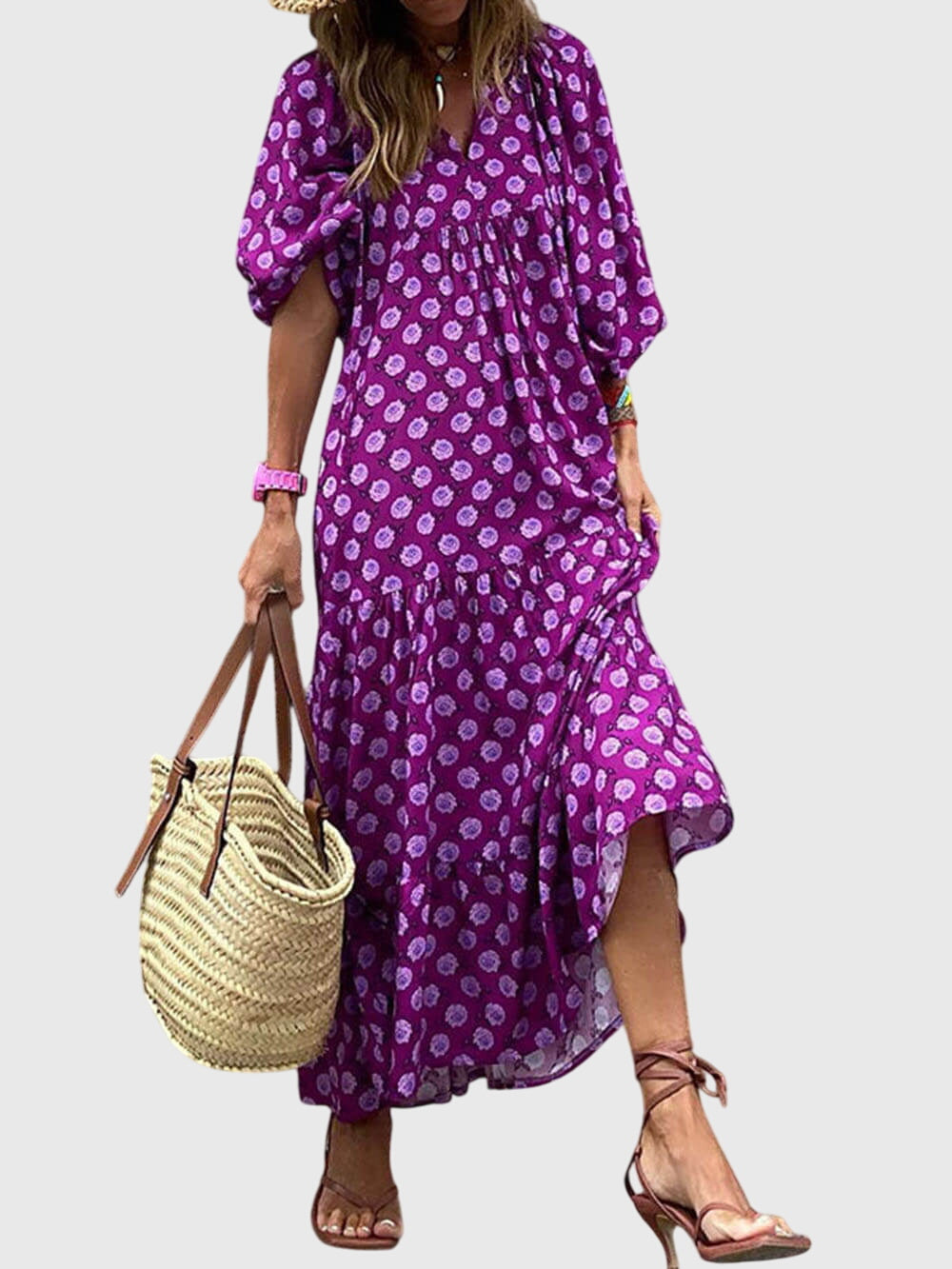 Callirrhoeaia - Elegant wide maxi dress