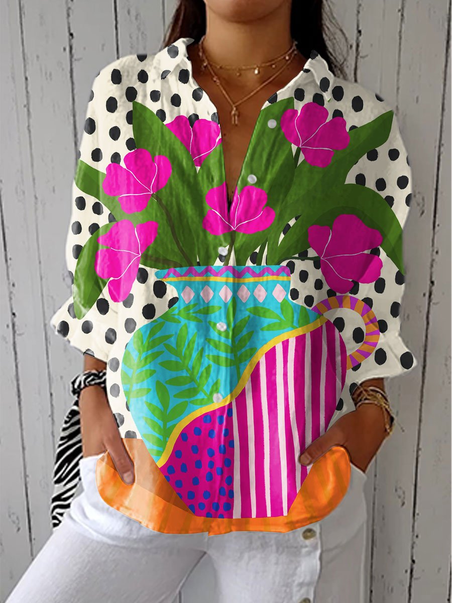 Amara | Blooming Vase Blouse - ByClothique