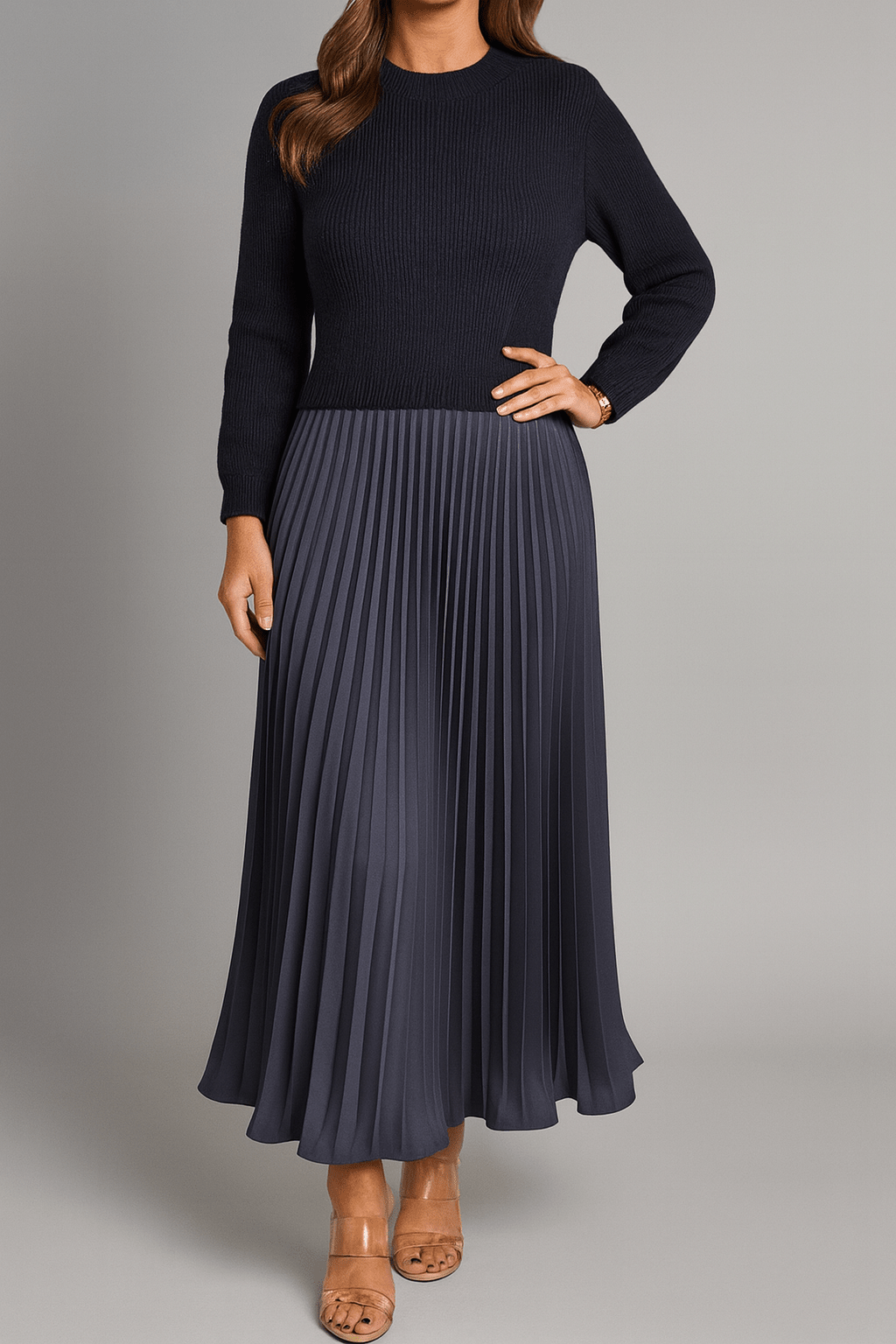 Avery | Sweater & Pleated Dress Set - ByClothique