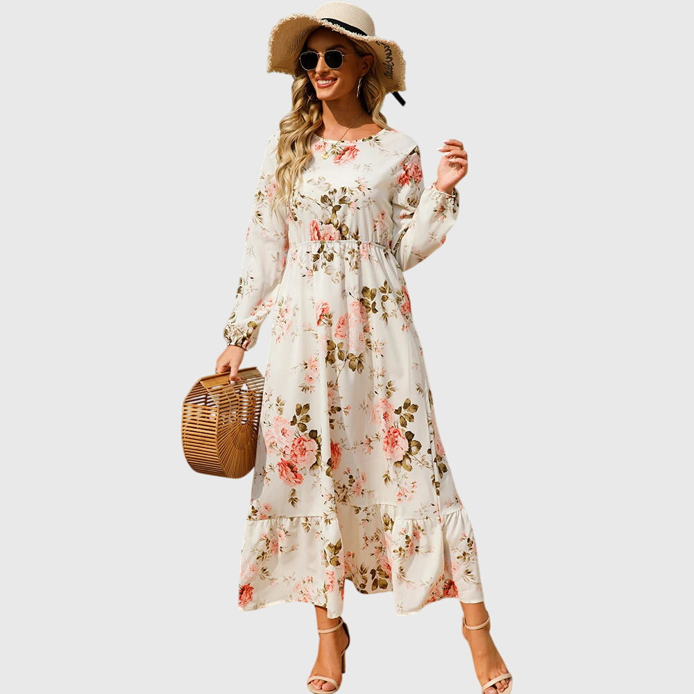 Antigoneara - Floral Print Maxi Dress