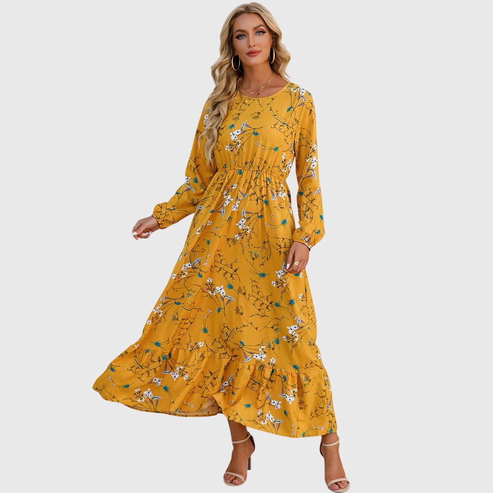 Antigoneara - Floral Print Maxi Dress