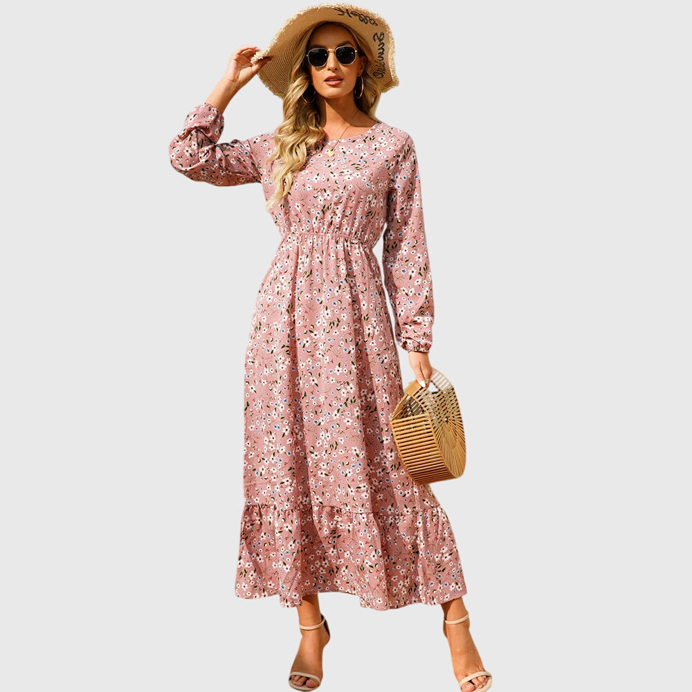 Antigoneara - Floral Print Maxi Dress