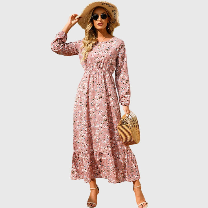Antigoneara - Floral Print Maxi Dress