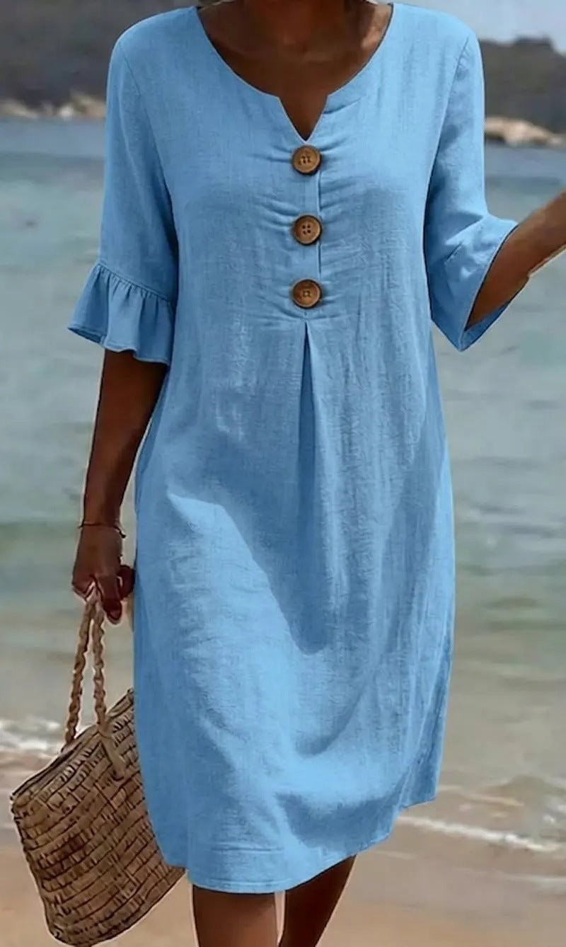 Camille | Elegant Buttoned Dress - ByClothique