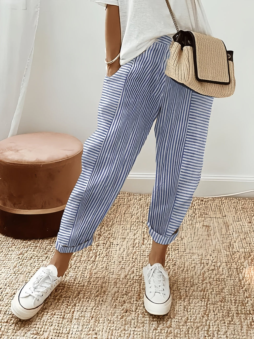 Catherine Stripe Trousers - ByClothique