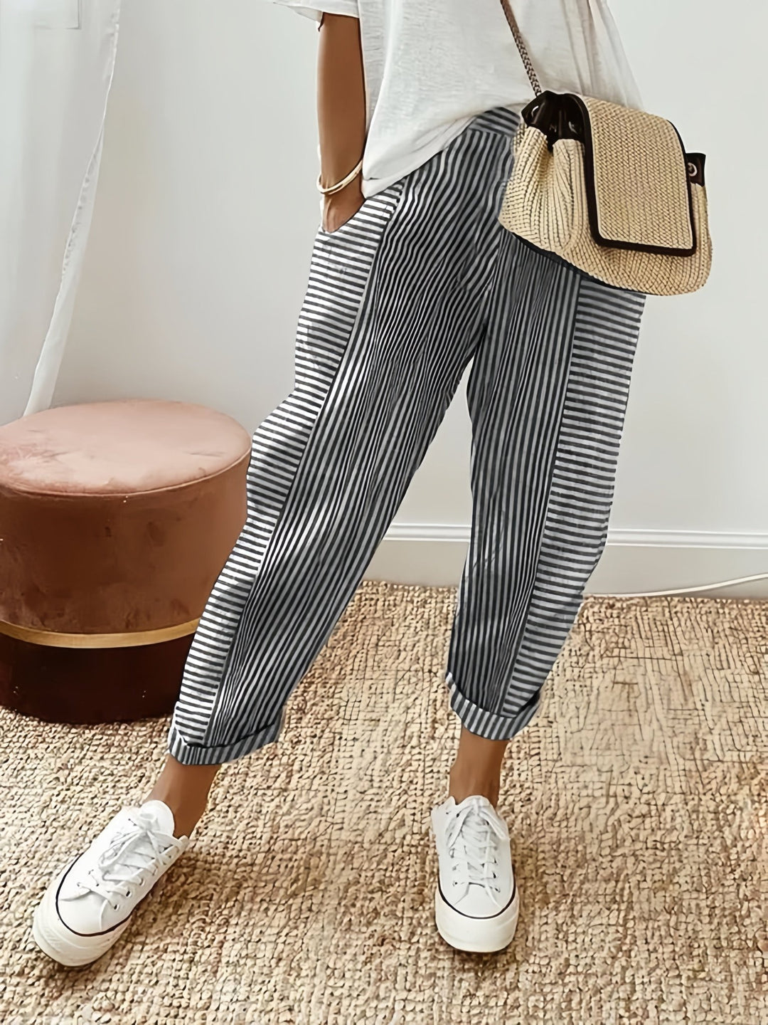 Catherine Stripe Trousers - ByClothique