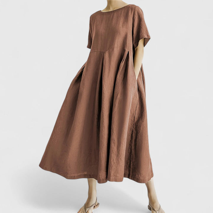 Aglaopeyne - Elegant Tummy Covering Maxi Dress