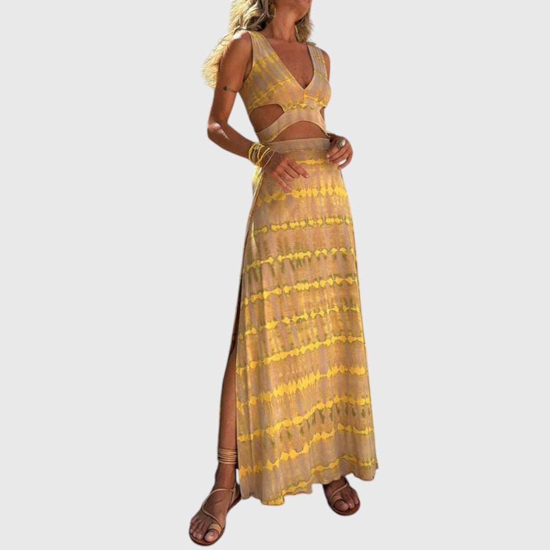 Nikeara - Plunge Cut-Out Dress