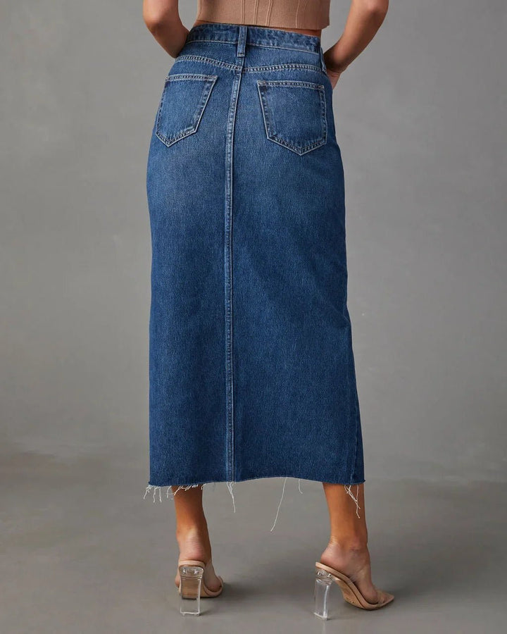 DENISE™ – Classic High - Waist Denim Skirt - ByClothique