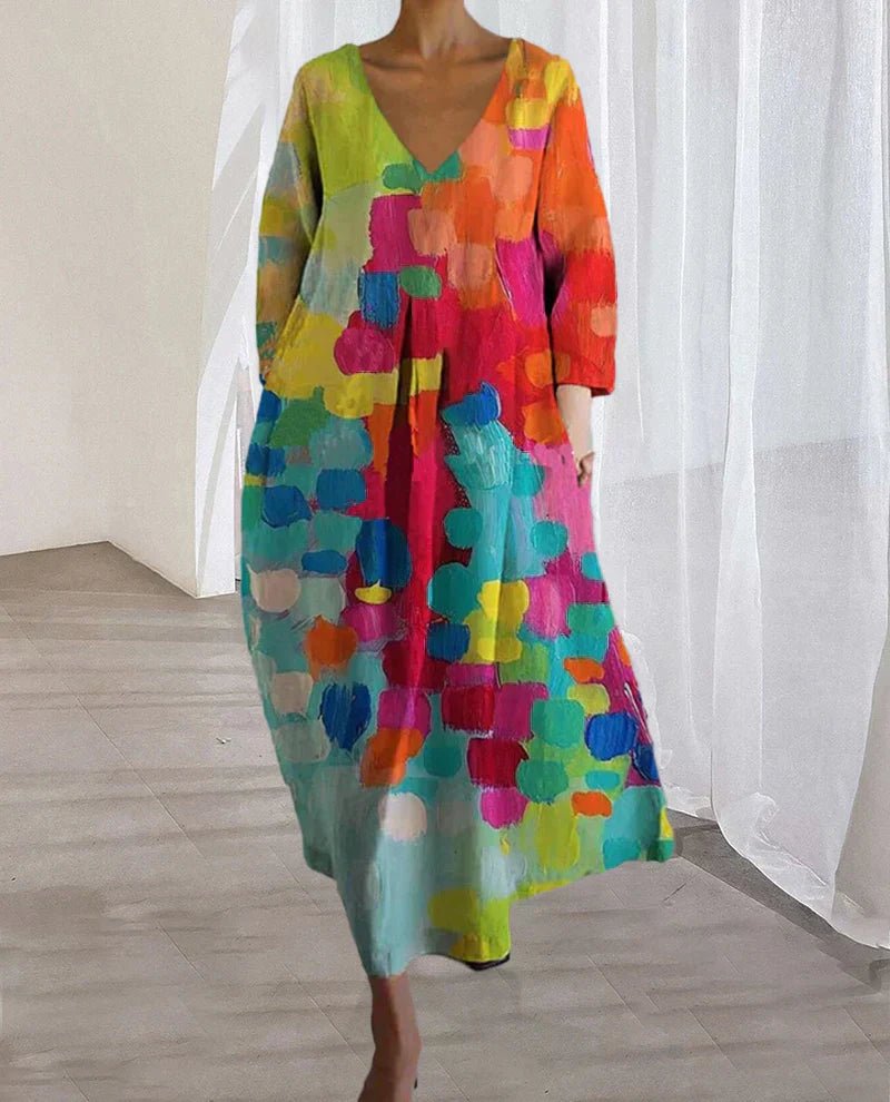 Dorisaia - Colourful printed dress for women - ByClothique