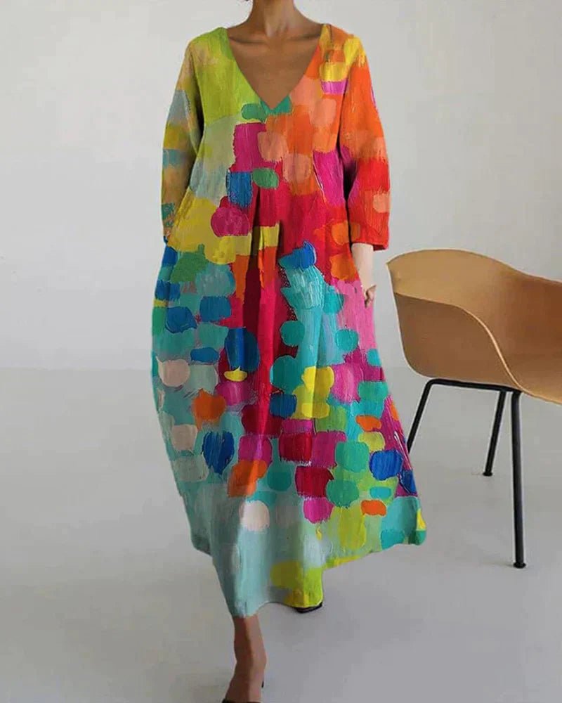 Dorisaia - Colourful printed dress for women - ByClothique