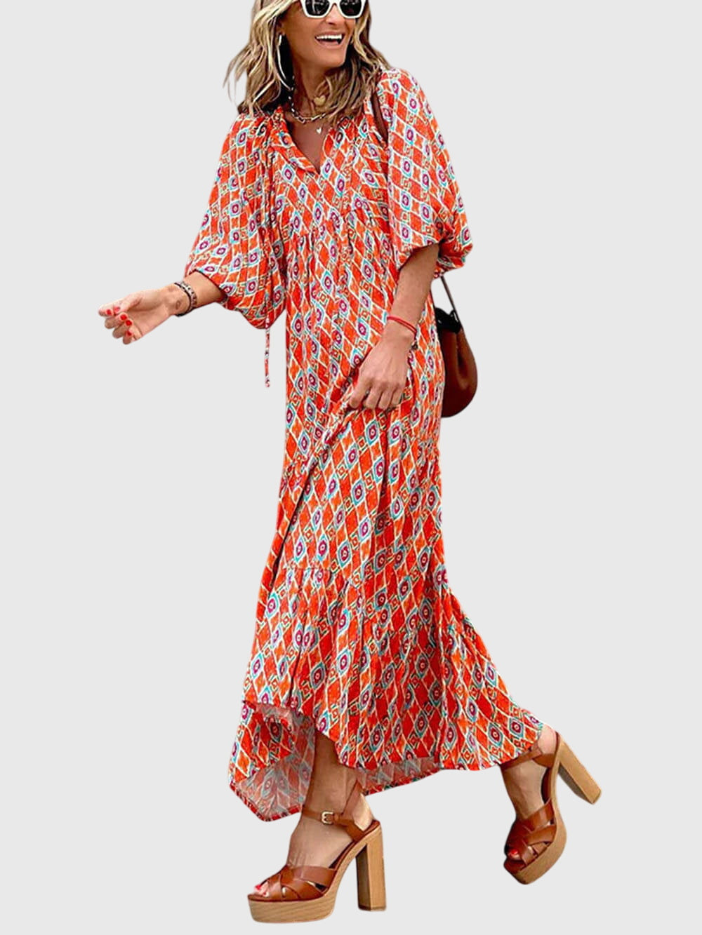 Callirrhoeaia - Elegant wide maxi dress