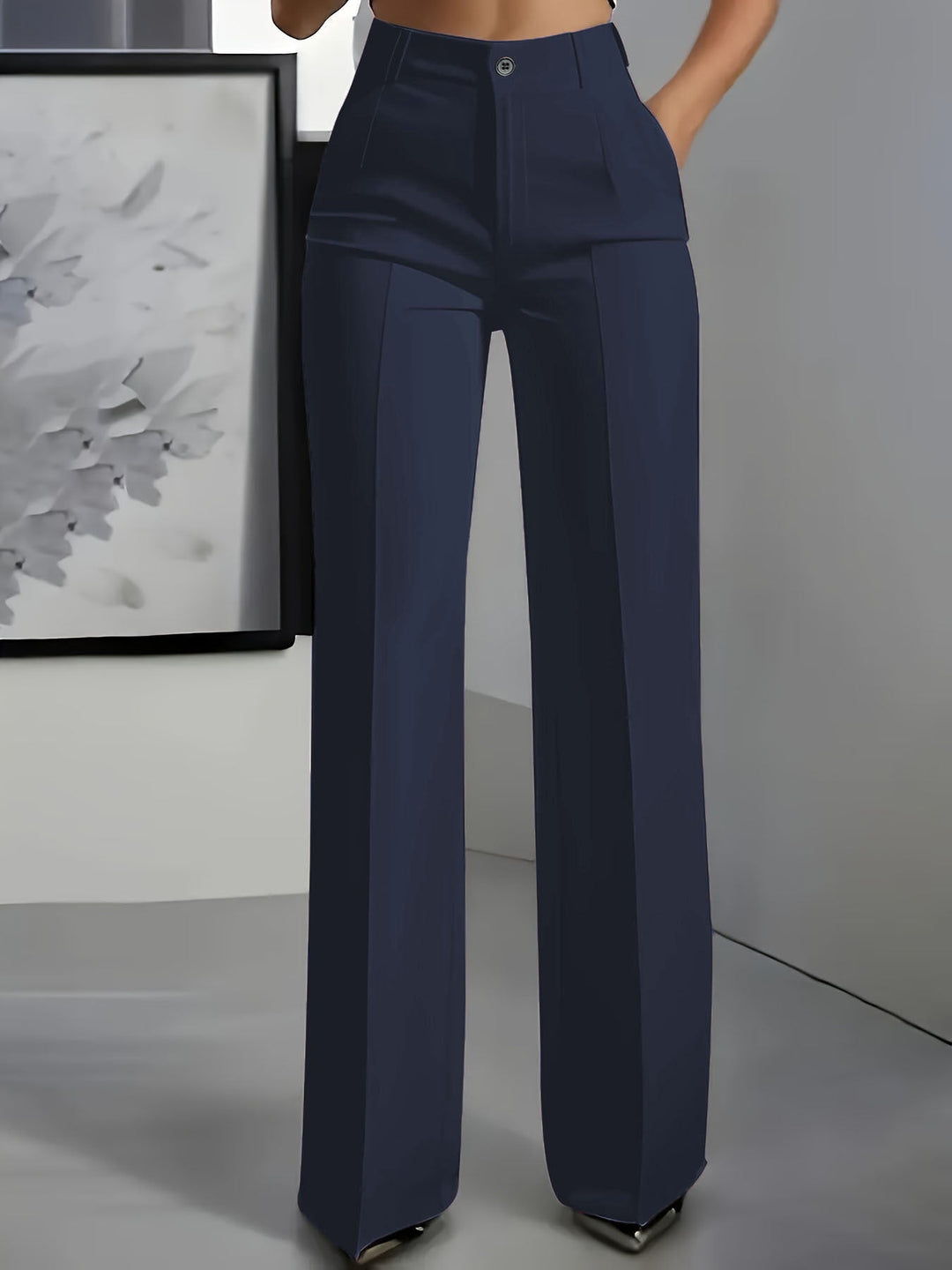 Elastella High Waist Stretch Trousers - ByClothique