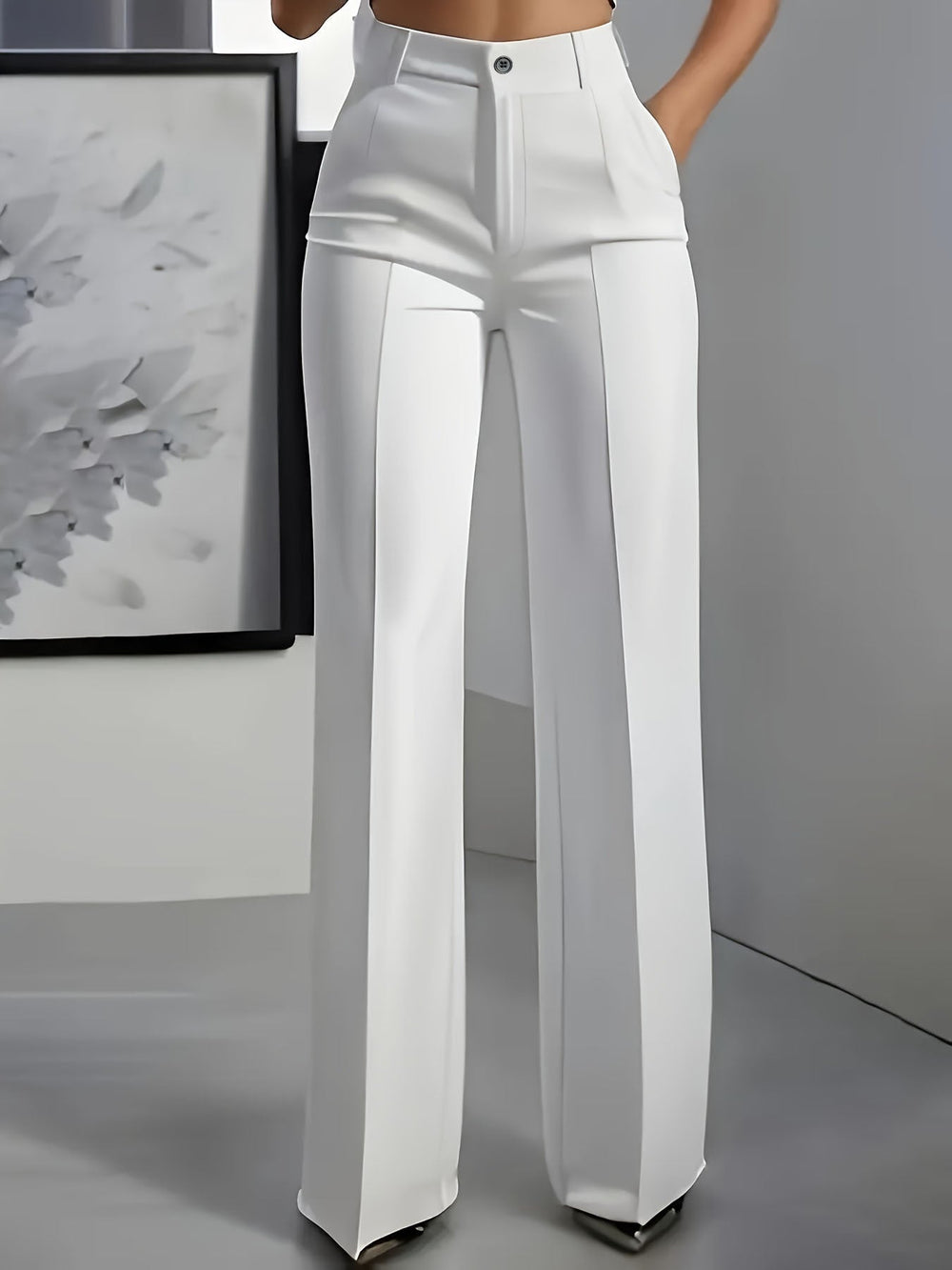 Elastella High Waist Stretch Trousers - ByClothique