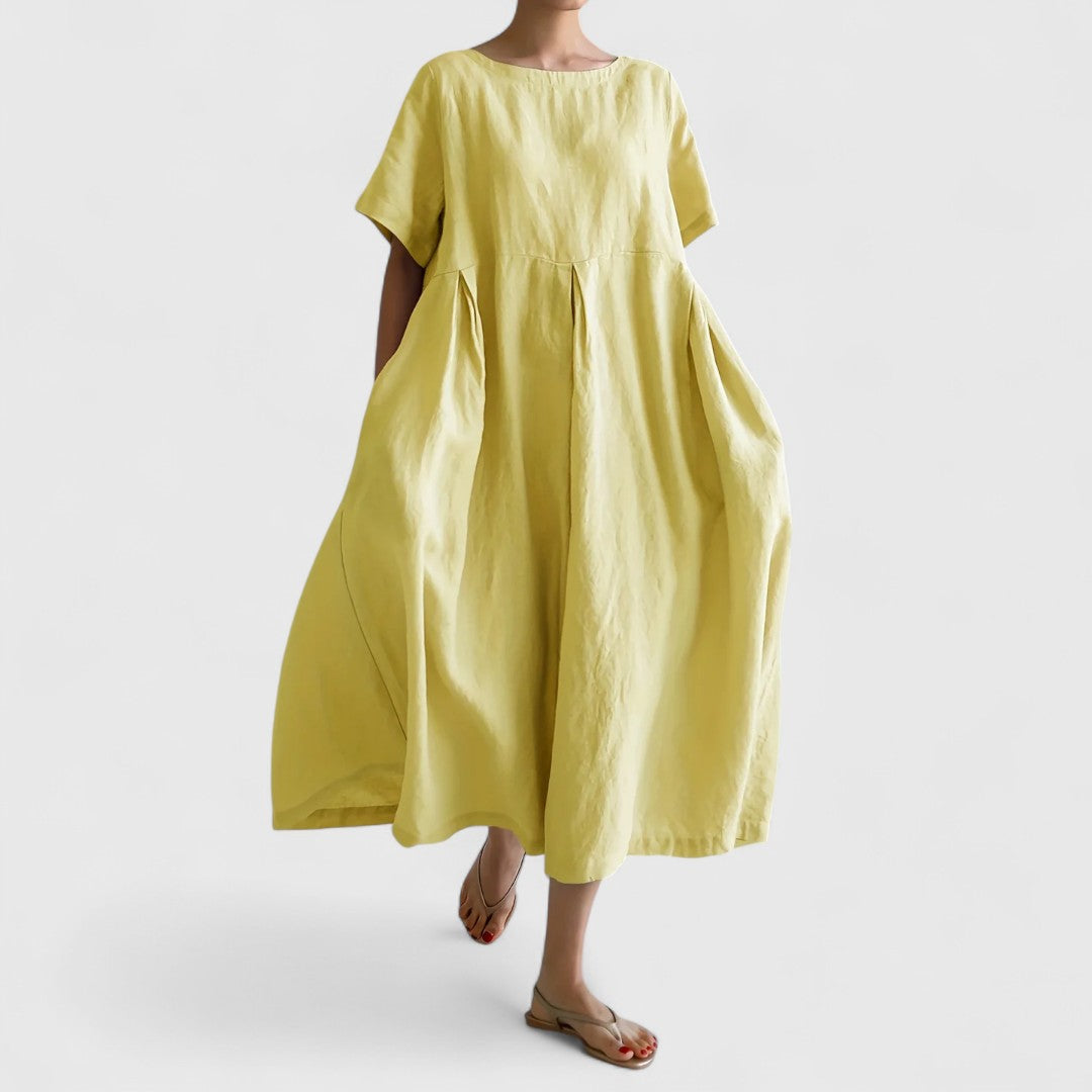 Aglaopeyne - Elegant Tummy Covering Maxi Dress