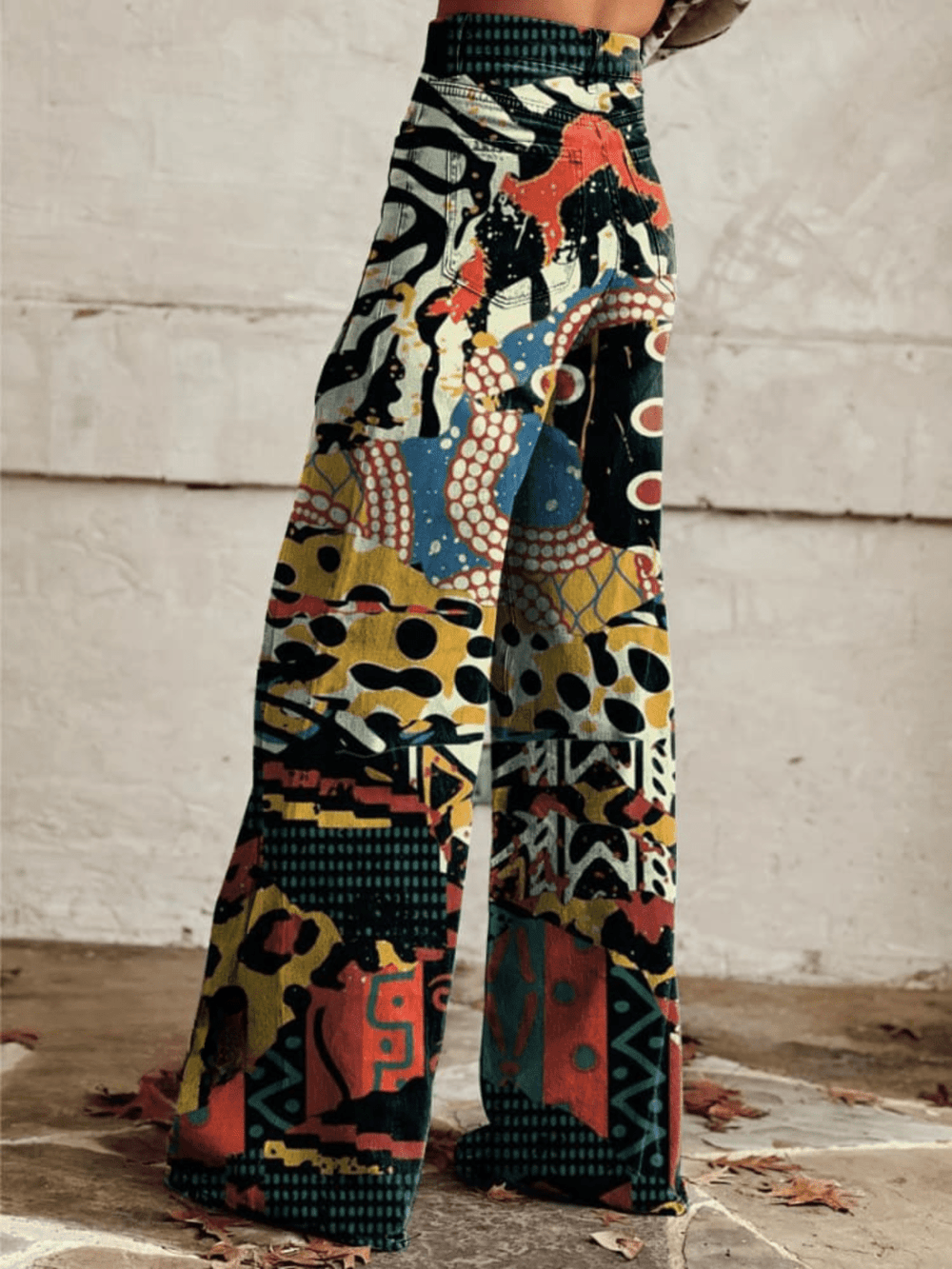 FELICITY™ - Artistic Print Wide - Leg Pants - ByClothique