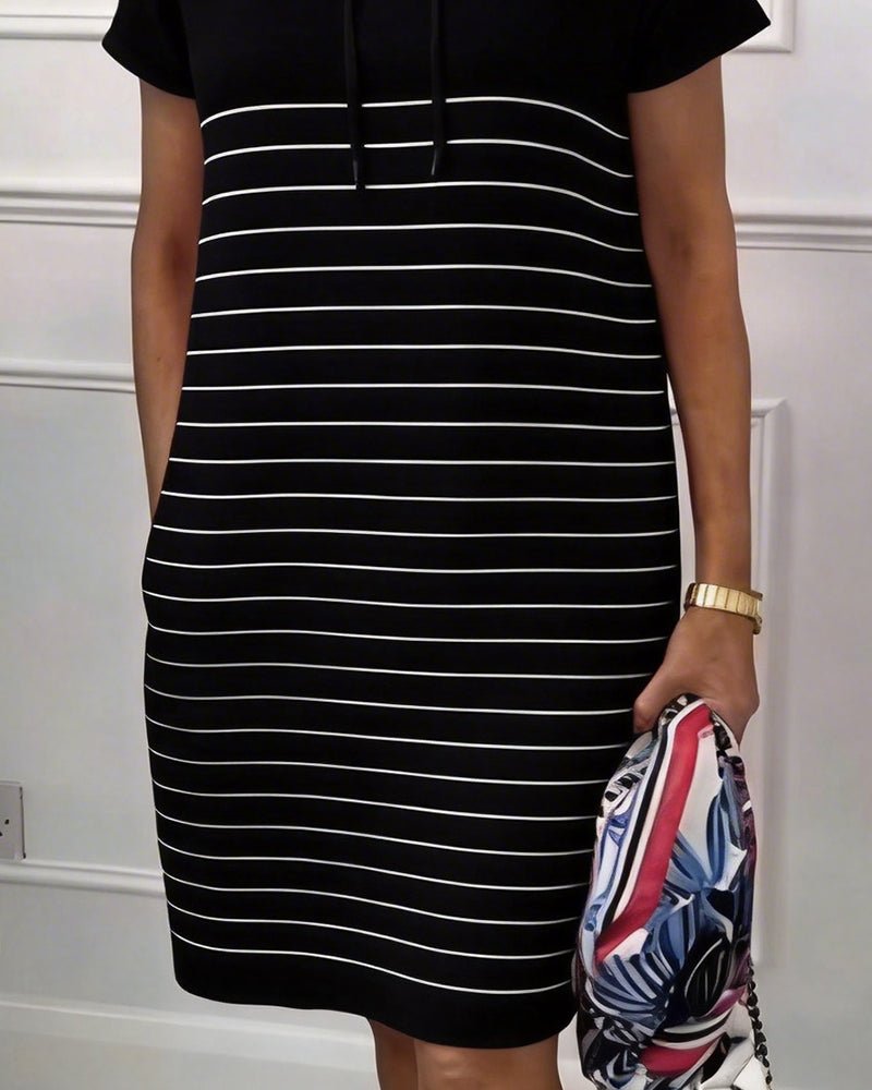 Gavellea™ Women's Striped Hooded Dress - ByClothique
