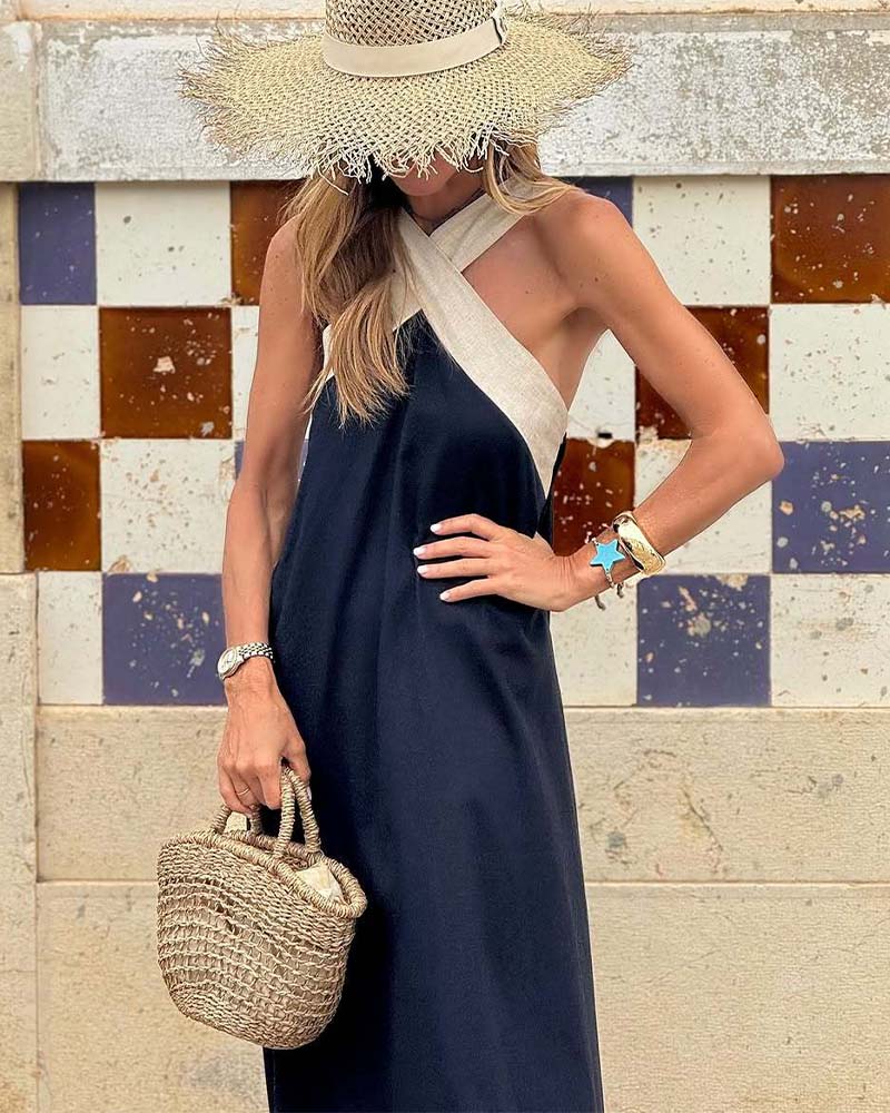 Inoelle - Cross Neck Dress - ByClothique