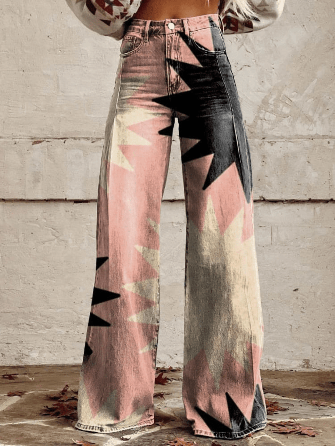 JEANNE™ - Geometric Wide - Leg Pants - ByClothique
