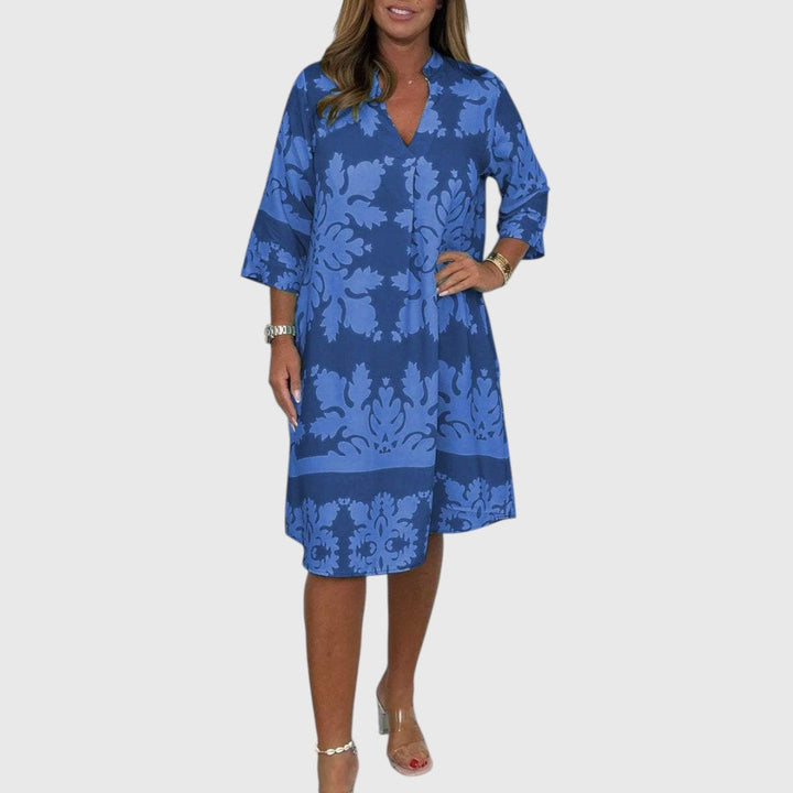 Acantha - Elegant Printed Midi Dress
