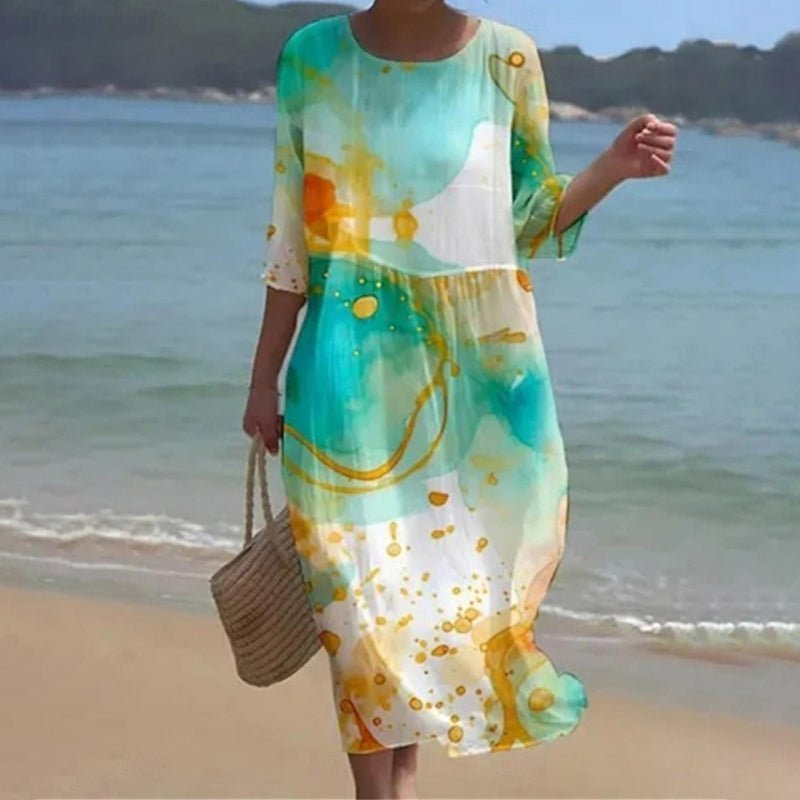 Keely | Sunset Flower Dress - ByClothique