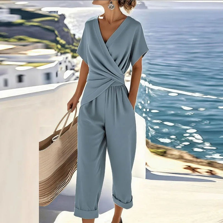 Liorine - Chic Draped Jumpsuit - ByClothique