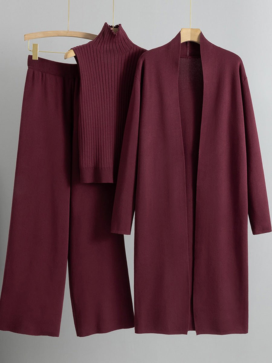Luxury Three - Piece Knitwear Set - ByClothique
