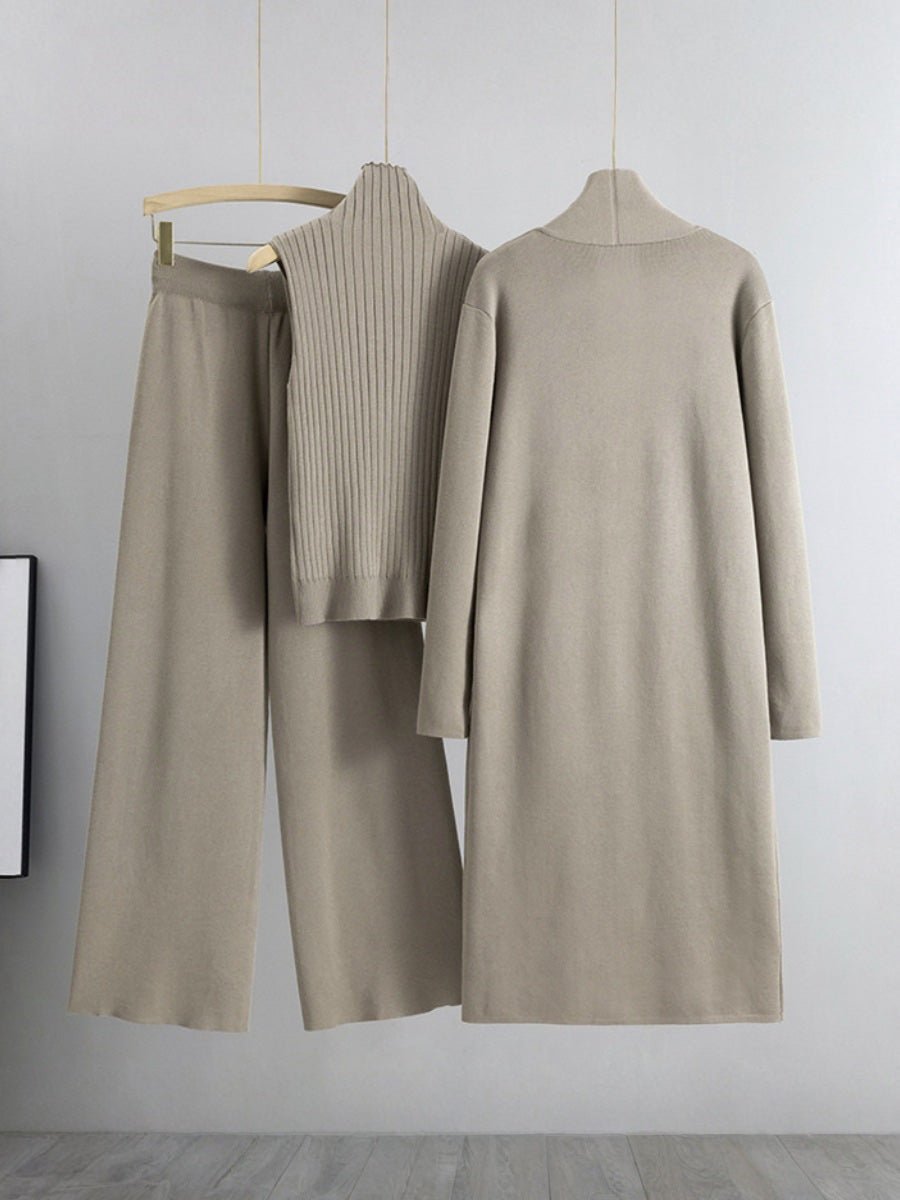 Luxury Three - Piece Knitwear Set - ByClothique