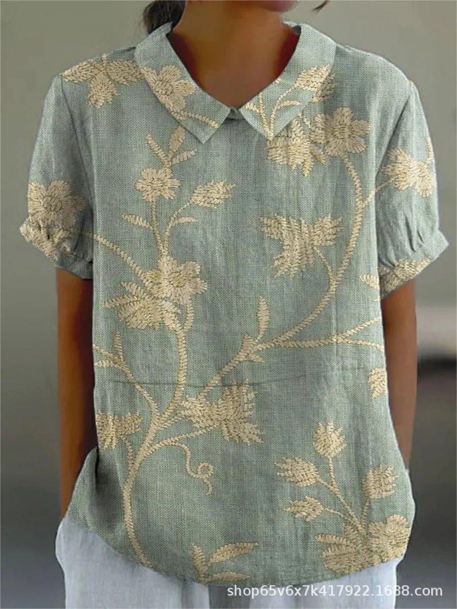 MARLENE™ – Vintage Print Shirt - ByClothique